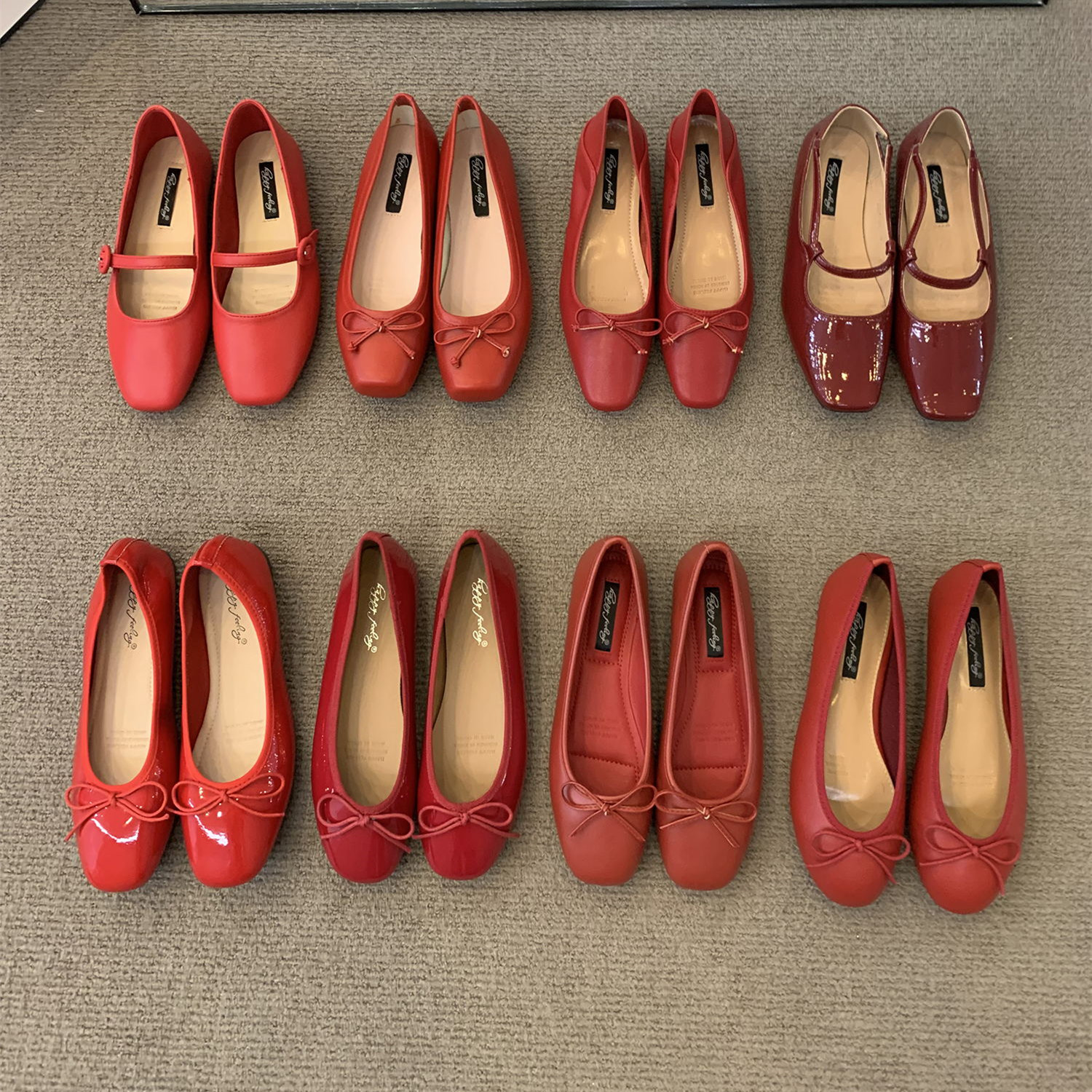 red flats for women