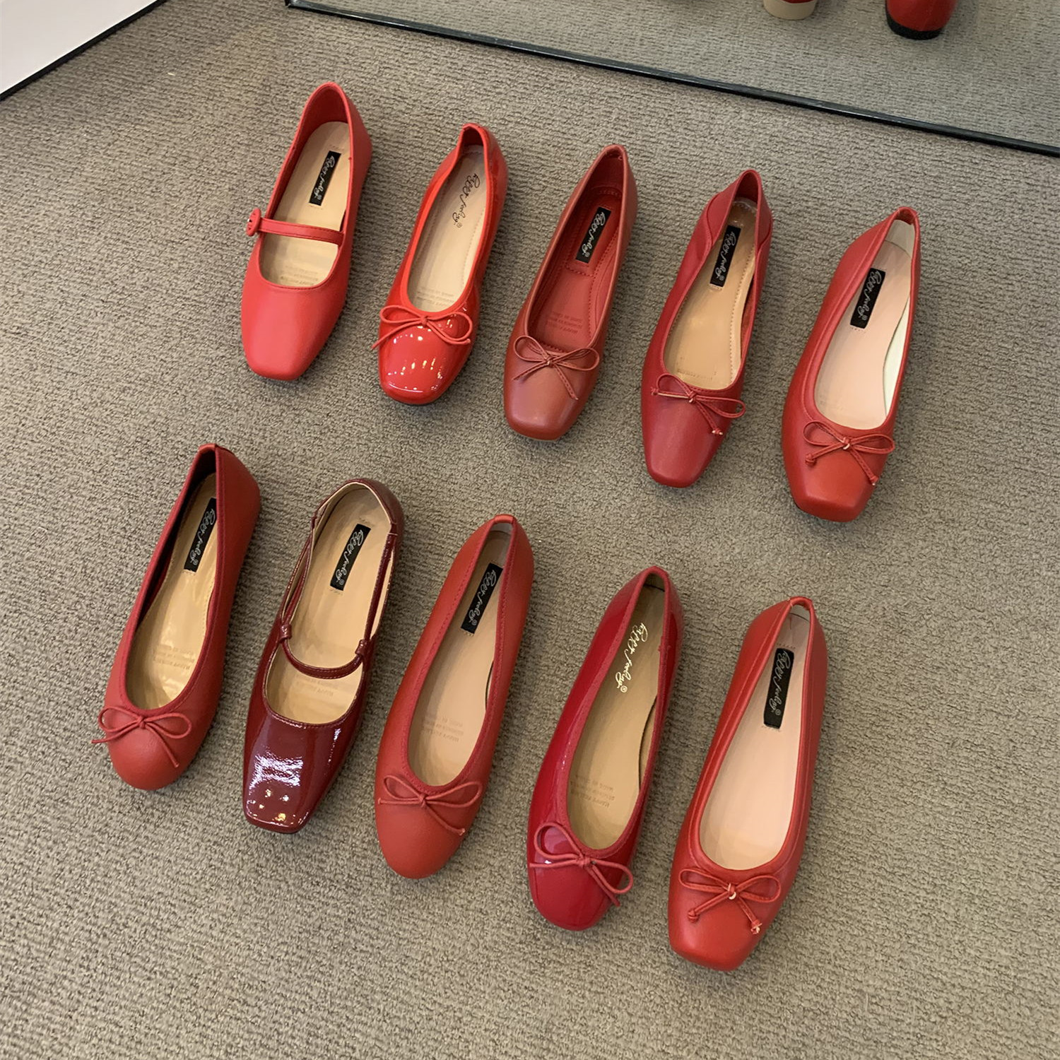 red flats for women