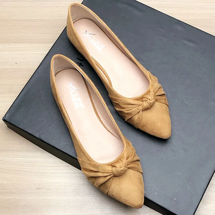 tan flat shoes