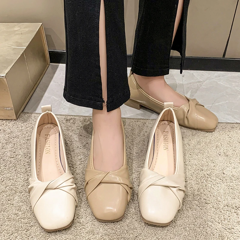 beige flats womens