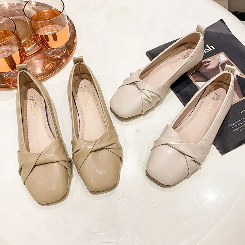 beige flats womens