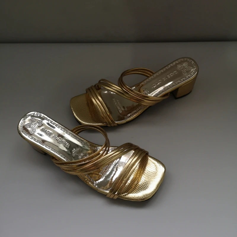 gold sandals