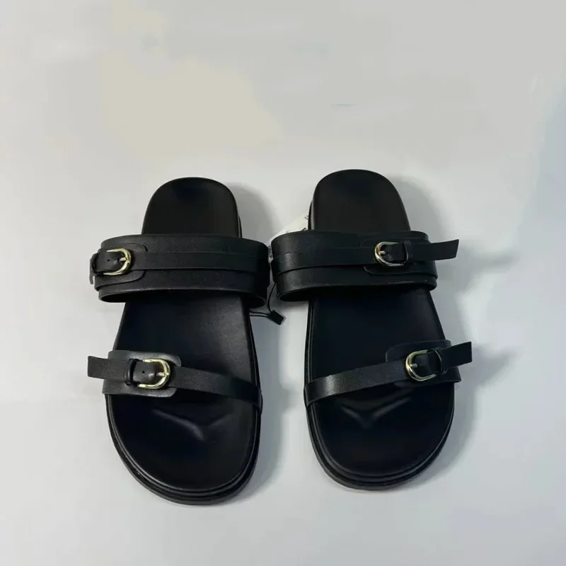 black sandals