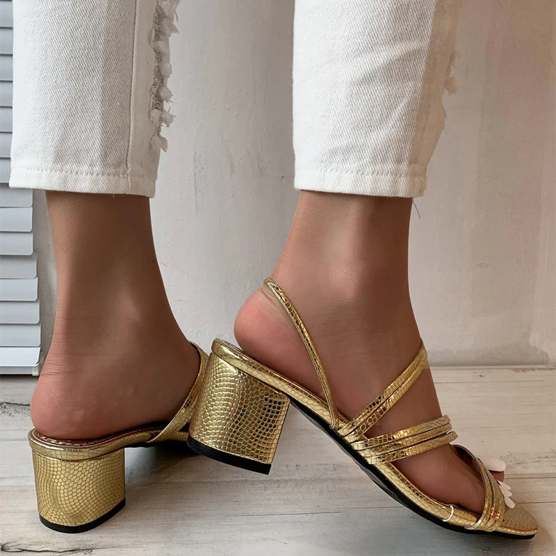 gold sandals