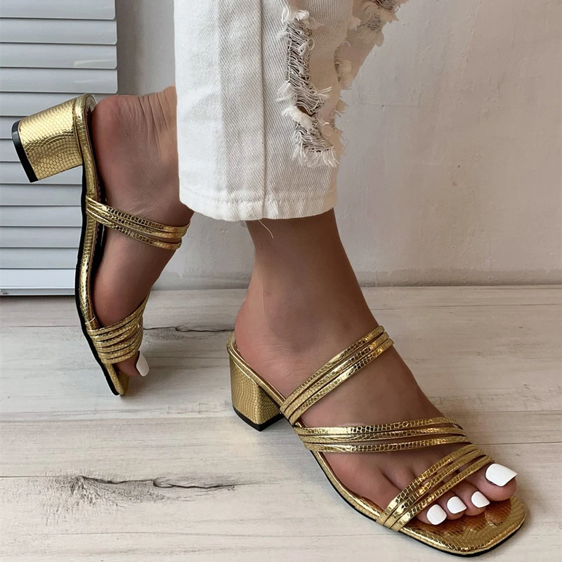 gold sandals