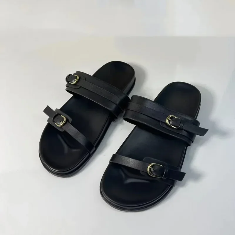 black sandals