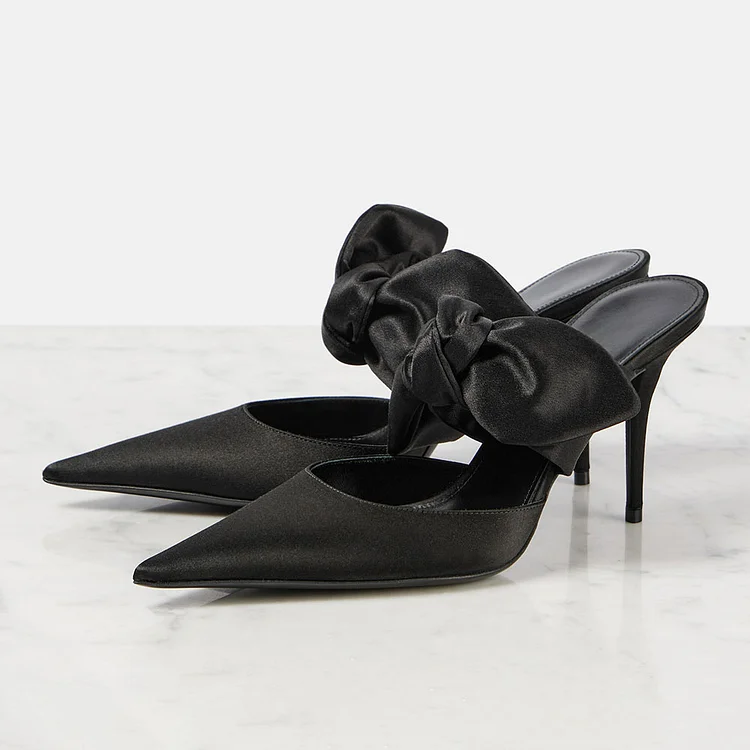 black mule shoes