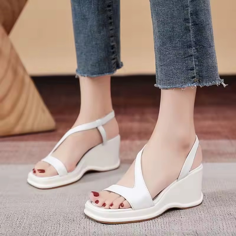 white platform sandals