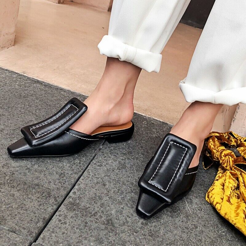 black mule shoes