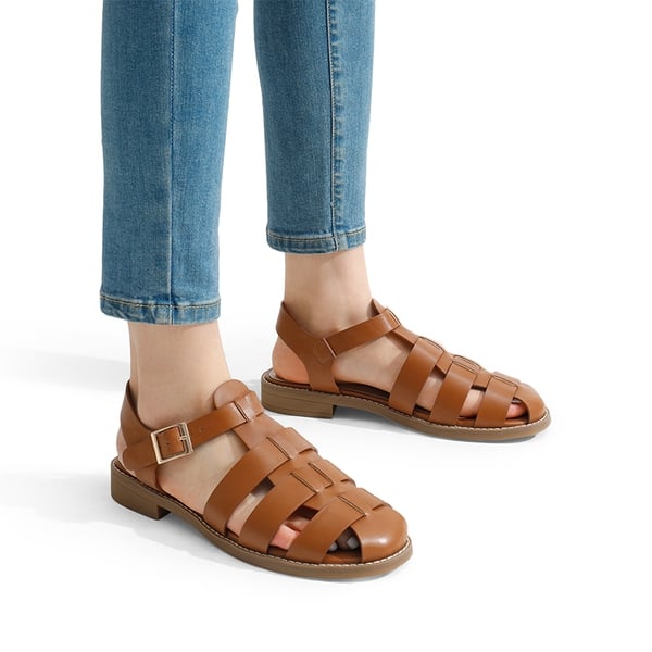 brown sandals