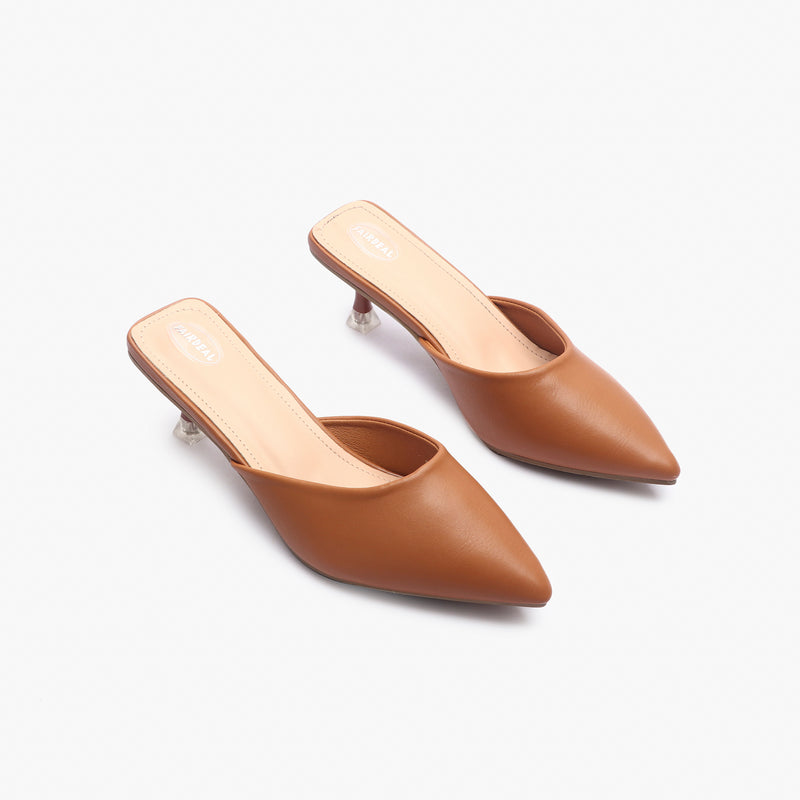 tan mules shoes