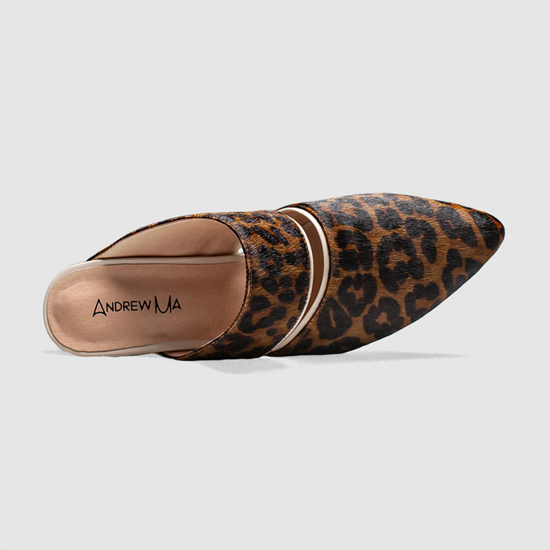 leopard print mules shoes