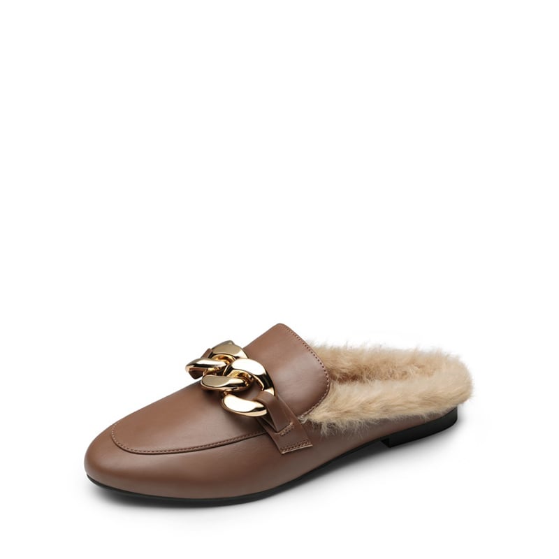 fur mules shoes