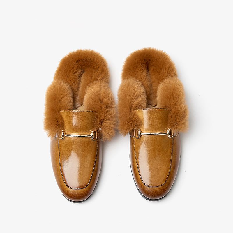 fur mules shoes